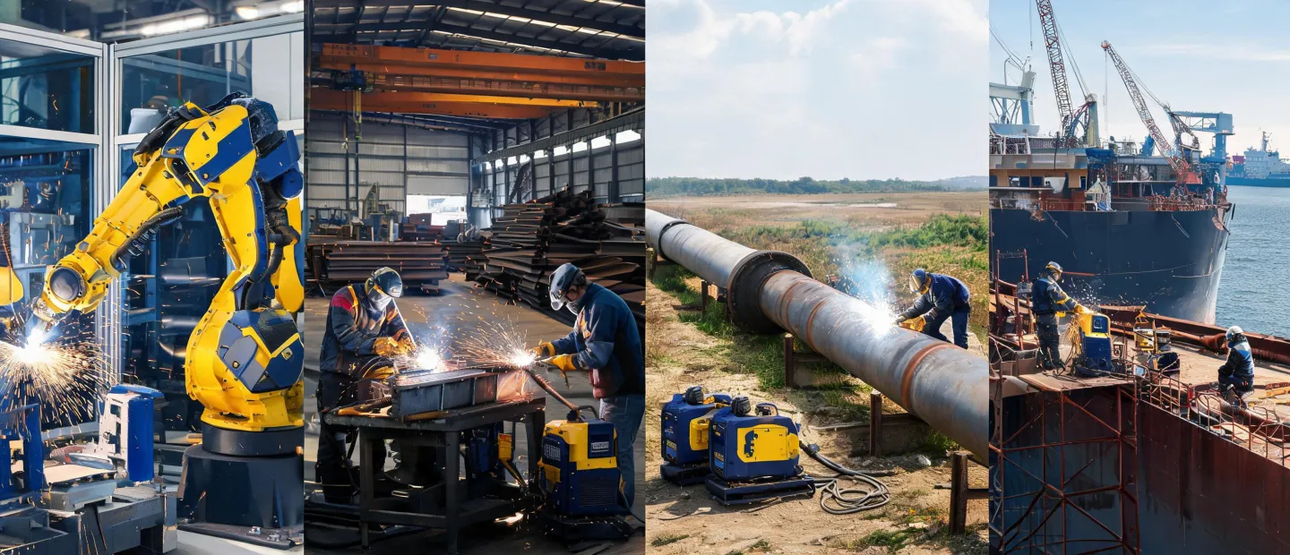 Industrial welding applications collage